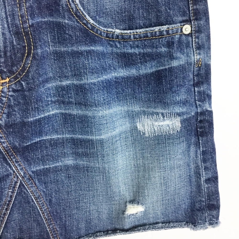 AG Adriano Goldschmied Denim Box Skirt Size 28 Distressed - Picture 2 of 6